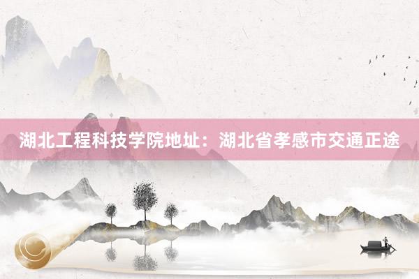 湖北工程科技学院地址：湖北省孝感市交通正途